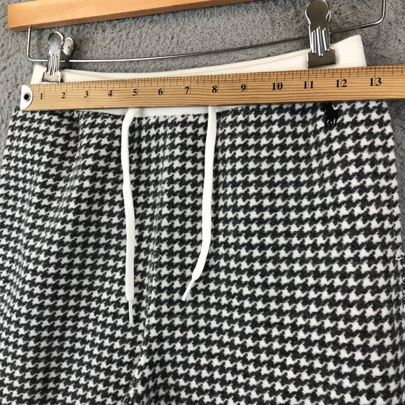 Polo Denim and Supply Women's Houndstooth Check Fleece String Banding XS - Picture 4 of 10